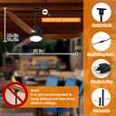 Depuley Outdoor Ceiling Fan with Light: 52 Inch Gazebo Fan Outdoor Hanging - Plug in Fan for Patio Waterproof - Dimmable Fans with Lights Remote App Control - Walnut