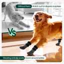 Kuoser Dog Socks for Hardwood Floors Anti Slip, Grippy Socks for Dogs to Prevent Licking Paws, Comfy Booties Dog Anti Scratch Socks Pet Protectors for Jnjured Paw, 4 Pack-XL