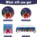 Among Party Supplies 41Pack include 20 plates, 20 napkins 1 tablecloth for Among birthday party Decoration
