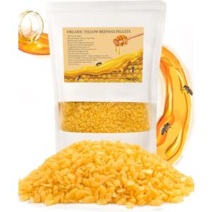 TRINIDa Beeswax Pellets 2LB(32 oz), Organic Yellow Bees Wax for DIY Candles, Beeswax for Candle Making, Skin, Body, Face, and Hair Care, Lotions, DIY Creams, Lip Balm and Soap Making Supplies