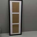 Giftgarden 5x7 Collage Picture Frame 3 Openings Horizontal, Textured Metal 8x24 Frame Matted to Three 5x7 Photos with Mat, Wall Display, Black