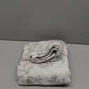 Coffee Floral Curtains 90 inch Length Back Tab Farmhouser Living Room Light Filtering Curtains Coffee Pattern Print on Cream White Linen Curtain Minimalist Aesthetic Sketch Style Vintage Room Decor (52"W x 90"L (Pack of 2))