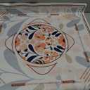 Deyimmei Neoprene Mahjong Mat for Table 31.5"x31.5" - Non-Slip, Noise Reduction Cover with Storage Pockets, American Rules & Crease-Free Rolled Shipping (Peach Blossom)