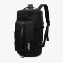 Sports Duffel Bag for Men and Women Shoulder and Crossbody Gym Bag for Short Trips Waterproof Travel Luggage Tote (Black)
