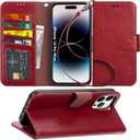 Arae Compatible with iPhone 13 Wallet Case with Card Holder and Wrist Strap for Women and Men Phone Case Flip Cover for iPhone 13 6.1 inch-Black