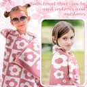 Mindsoft 2 Pcs Kids Hooded Bath Towel 50" x 30" Soft Pink Hooded Beach Towels Absorbent Microfiber Toddlers Towels Pool Beach Towel Wrap for 3-12 Years Kids Swimming Cover up 2 Design(Flowers)