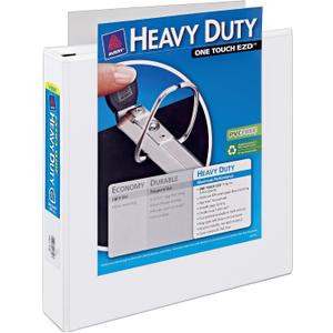 Avery Heavy-Duty View 3 Ring Binder, Extra Wide, 1.5" EZD Rings, 1 White Binder (01319)