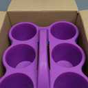 6 Pack Classroom Caddy Organizer with Handle Colorful Plastic Table Caddy Drink Cup Caddies Holder 1293.5 Inches Storage School Supplies 6 Compartments for Table Crayon Pencil Cup Marker Craft