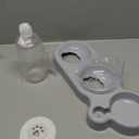 Marchul Raised Three Cat Dishes for Food and Water, Pet Feeding Bowls with Automatic Water Bottle