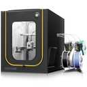 3D Printer Enclosure for Bambu Lab A1, Large Size Enclosure with LED Light, Fireproof Waterproof Dustproof Noise Reduction Constant Temperature 3D Printer Cover, 550x600x670MM (Black+Yellow)