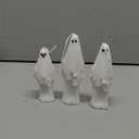 Nuanchu 3 Pcs Halloween Ghost Decor Ghost Candles Gothic Decoration Indoor Gift for Mantel Halloween Table Centerpiece Cute Goth Taper Candle Spooky Tabletop Novelty Party Favor Basket Stuffer