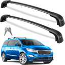 Wonderdriver Roof Rack Cross Bars 300lbs Compatible with Kia Sedona 2015-2021,Heavy Duty Aluminum Lockable Roof Rails Crossbars Cargo Canoe Black Rooftop Cargo Carrier Luggage.