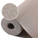 Shelf Liners for Kitchen Cabinets, Waterproof and Oil-Proof Kitchen Cupboard Liner, Refrigerator Liners and Plastic Drawer Mats EVA Non Adhesive Shelves, Fridge - Beige 17.5 x 393.7 Inches