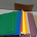 Blue Summit 75 Pack Colored Hanging File Folders Letter Size No Expansion, Colored Hanging File Folders Bulk, Assorted Colors, Designed for Bulky Files, Medical Charts, 1/5 Tabs