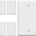 ENERLITES Mid-Size Blank Device Wall Plate, Midway Blank Outlet Covers, 1-Gang 4.88" x 3.11", Unbreakable Polycarbonate Thermoplastic, UL Listed, 8801M-W-5PCS, Gloss Finish, White (5 Pack)