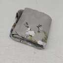 DriftAway Mackenzie Abstract Floral Pattern Window Treatment Valance Rod Pocket 52 Inch by 14 Inch Plus 2 Inch Header Blue Gray
