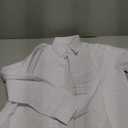 Boys Long Sleeve White Button Down Shirt - Collared Uniform White Dress Shirt (6-7 Years)