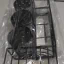 Metal Utensil Caddy with 5 Compartments, Black Mesh Silverware Caddy Organizer, Flatware Storage Holder for Napkins, Plates, Party, Camping, Picnic, Buffet, RV, BBQ, Kitchen, Countertop