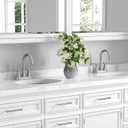 Bathroom Faucets for Sink 3 Hole, Hurran 4 inch Brushed Nickel Bathroom Sink Faucet with Pop-up Drain and Supply Lines, Stainless Steel Centerset Faucets for Sink Vanity RV