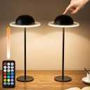 KIBTOY Cordless Table Lamps, Rechargeable Battery Operated Lamps, Touch & Remote Control, 3 CCT & RGB Colors Dimmable,Portable Small Lamp for Bedsides,Kids,Dining Room,Living Room 2Pack