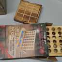 Glintoper Tic Tac Toe & 4 in a Row Tables Game Set, Classic Board Line Up 4 for Living Room Rustic Table Decor and Use as Game Top Wood Guest Room Decor Strategy Board Games for Families