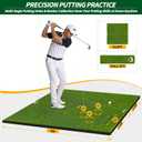 Dual-Mode Golf Hitting Practice Mat 1.2in Indoor Outdoor Putting Mats Turf