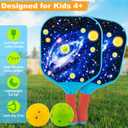 Outdoor Toys for Kids Pickleball Paddles - Outside Beach Yard Games Toy for Kid Ages 4-5-6-7-8-12 Year Old Boys & Girls Gifts, Balls Set of 2, Lightweight & Durable Grip for Small Hands, Beginner