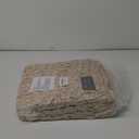 Esterra Chunky Knit Blanket Throw 40"x50", 100% Hand Knitted Chenille Throw Blanket, Cozy Soft Thick Cable Knit Throw Large Rope Knot Crochet Throw Blanket for Sofa Couch Bed, Snow White (40x50 Inches, 01 - Snow White)