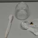 HIC Kitchen Glass Honey Jar with Lid and Honey Dipper, Borosilicate Glass and Beechwood