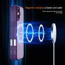 Hocase for iPhone 16 Case 6.1", with Magnetic Ring Stand [Compatible with MagSafe] [Military Grade Protection] Slim Shockproof Translucent Protective Phone Case - Purple