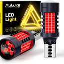 912 921 LED Red Color, 700% Brighter Than Halogen Bulb, CANBUS Error Free, 2016 102-SMD Chipsets, T15 906 922 W16W LED Bulb Third Brake Center High Mount Stop Lights, Pack of 2