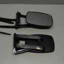 Universal Clip-on Towing Mirrors, 360 Degree Rotation Adjustable Extended Towing Mirror, Vibrationless Black 2 Pieces