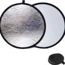 MDRTIRIM 2 in 1 Light Reflectors Board Folding Portable Photographic Equipment Photography Shooting Filler Board 12" (30cm) Indoor and Outdoor Fill Light Reflection