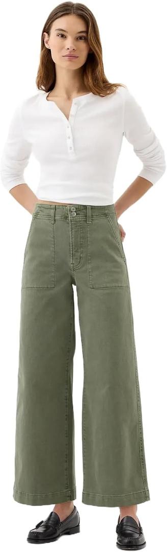 GAP Women's High Rise Wide Leg Jeans (34)