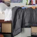 Bedsure Comforter Duvet Insert - Quilted Comforters Twin Size, All Season Duvet, GentleSoft Down Alternative Bedding, with 8 Tabs, Gifts for Women/Men, Grey, Twin 88 x 68 Inches