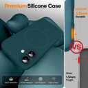 Magnetic for iPhone 17 Pro Max Case, Compatible with MagSafe, Integrated Silicone Camera Control Cover Protection, 3.0mm Thicken Silicone Phone Cover for 17 ProMax 6.9", Blackish Green