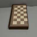 AMEROUS Magnetic Wooden Chess and Checkers Game Set, 15 Inches (2 in 1) Chess Board Games, 2 Extra Queens - Gift Package - Game Pieces Storage Slots, Beginner Chess Set for Kids, Adults