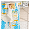 SINWEEK 2 Inch Egg Crate Memory Foam Mattress Topper Twin Size, Soft Mattress Pad for Back Pain Relief, Bed Topper, CertiPUR-US Certified, Blue