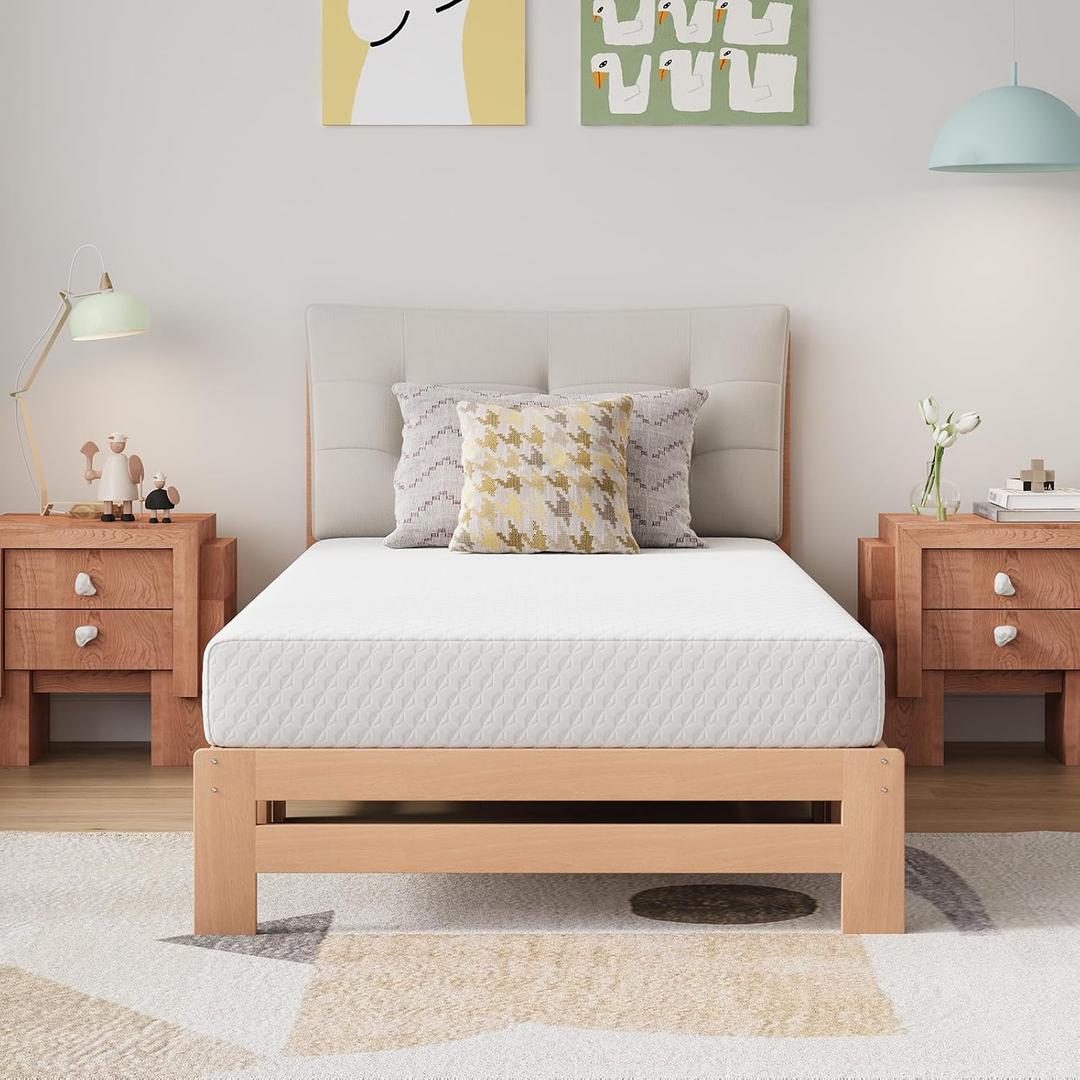 Novilla Twin Mattress, 6 Inch Twin Memory Foam Mattress for Pressure Relief & Comfort Sleep, with Spine Support for Kids, CertiPUR-US Certified Mattress in a Box, Medium Firm