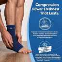 ABIRAM Ankle Brace for Men & Women - Adjustable Compression Sleeve with Wrap, Ion-Matrix Support for Sprained Ankle, Plantar Fasciitis, Achilles Tendonitis Relief - Breathable Gear for Running, Sports, XL