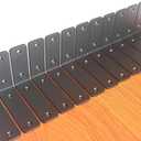 4 Pack - L 5" x H 4" x W1.5, 5mm Thick Black L Shelf Bracket, Iron Shelf Brackets, Metal Shelf Brackets, Floating Shelf, Shelf Supports with Screws