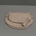 FEIBOON Spacious Nylon Crossbody Bag Bum Bag Handbags Wallets Purses Trendy Shoulder Bag for Women, Beige