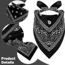 Fumwase Pet Cowboy Costume Halloween Costumes for Dogs Cat Puppy Hats with Bandana Scarf Cowboy Costume Accessories Dog Cat for Party Festival and Daily Wearing (Black, Large)