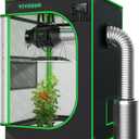 VIVOSUN S223 2x2 Grow Tent 24"x24"x36" Small Mylar Tent for Indoor Plants | Easy View Window & Removable Floor Tray, 100% Reflective Mylar Interior, Sturdy Steel Frame