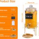 1 Pack1 Gallon Glass Drink Dispensers For Parties.Beverage Dispenser,Glass Drink Dispenser With Stand