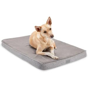 Diggs Snooz Memory Foam Dog Bed - Ideally Sized Revol Dog Crate Pad - Premium Orthopedic Pet Bed for Crate or Home - Grey, Size: Intermediate, 38.7"L x 24.4"W x 2.75"Th