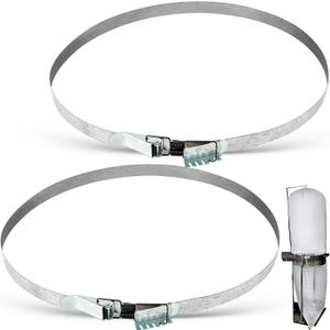 Moxweyeni 2 Pcs 19-1/8 Inch Band Clamp for Dust Collector Collection Bags Band Clamps Woodworking Fit for 18-7/8" to 19-27/64" Diameter, Iron