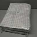 2 x 65L Freestanding Storage Bags, 3-Pack Waterproof Clothes Storage Bins Foldable Closet Organizers with 2 Durable Handles & Zipper for Blanket, Comforters, Bed Sheets, Pillows, Toys (White Print)