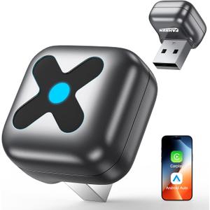 FAHREN - Wireless CarPlay Adapter for iPhone & Android AutoUltra Mini6X Fast Auto-Reconnect, Latest A9 Chip, Convert Wired to Car Play Wireless, No Lags for iOS 10+ & Android 11+