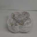 Gryalcy Caged Ceiling Fan with Light, Rattan Flush Mount Ceiling Fans with Lights Remote Control, Low Profile Fabric Enclosed with 6 Speeds for Bedroom, Living Room, Foyer, Nursery (White)